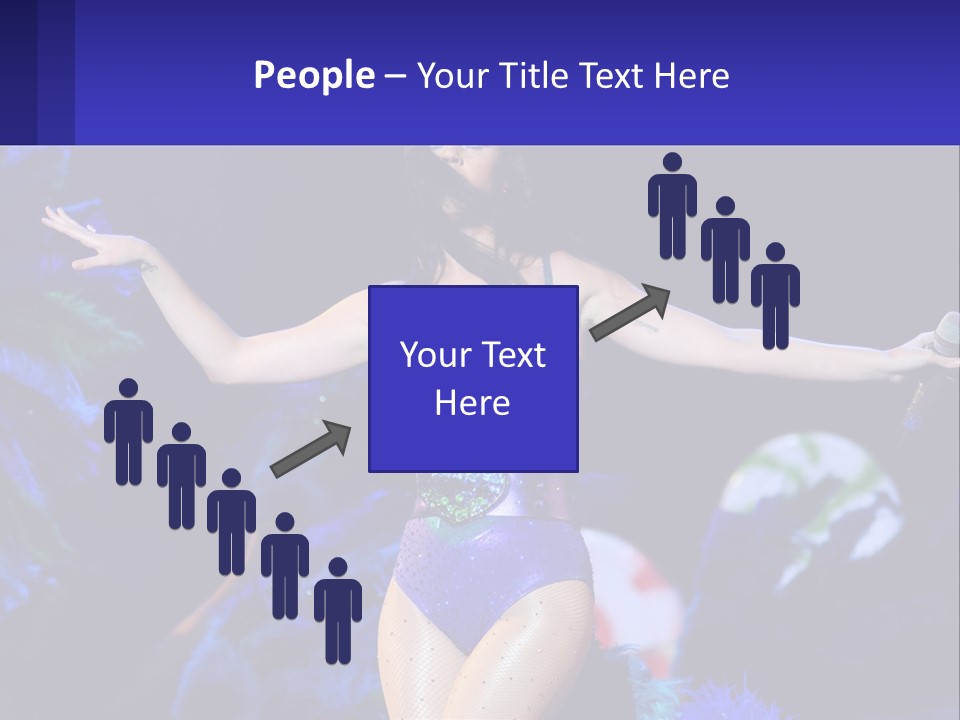 A Woman Dressed In A Blue And Green Costume PowerPoint Template