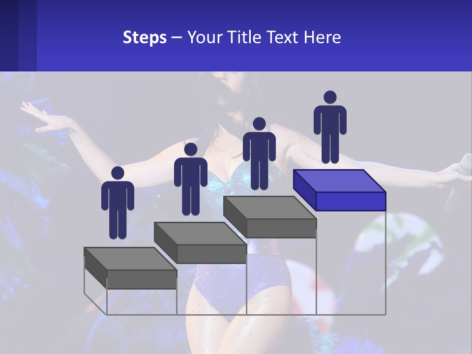 A Woman Dressed In A Blue And Green Costume PowerPoint Template