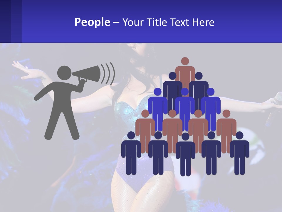 A Woman Dressed In A Blue And Green Costume PowerPoint Template