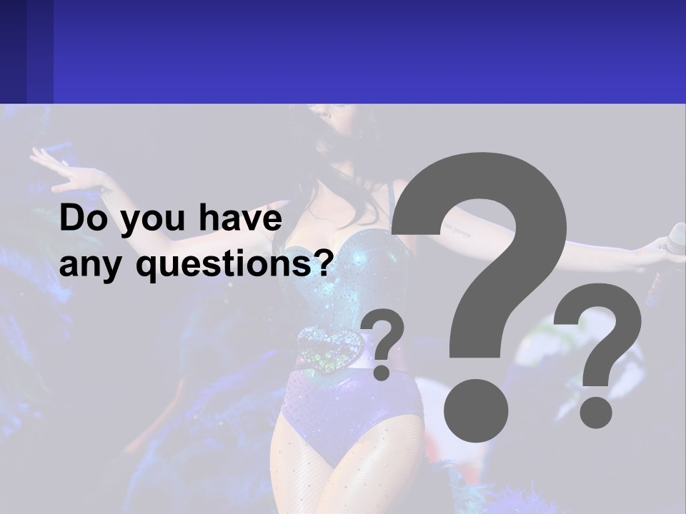 A Woman Dressed In A Blue And Green Costume PowerPoint Template