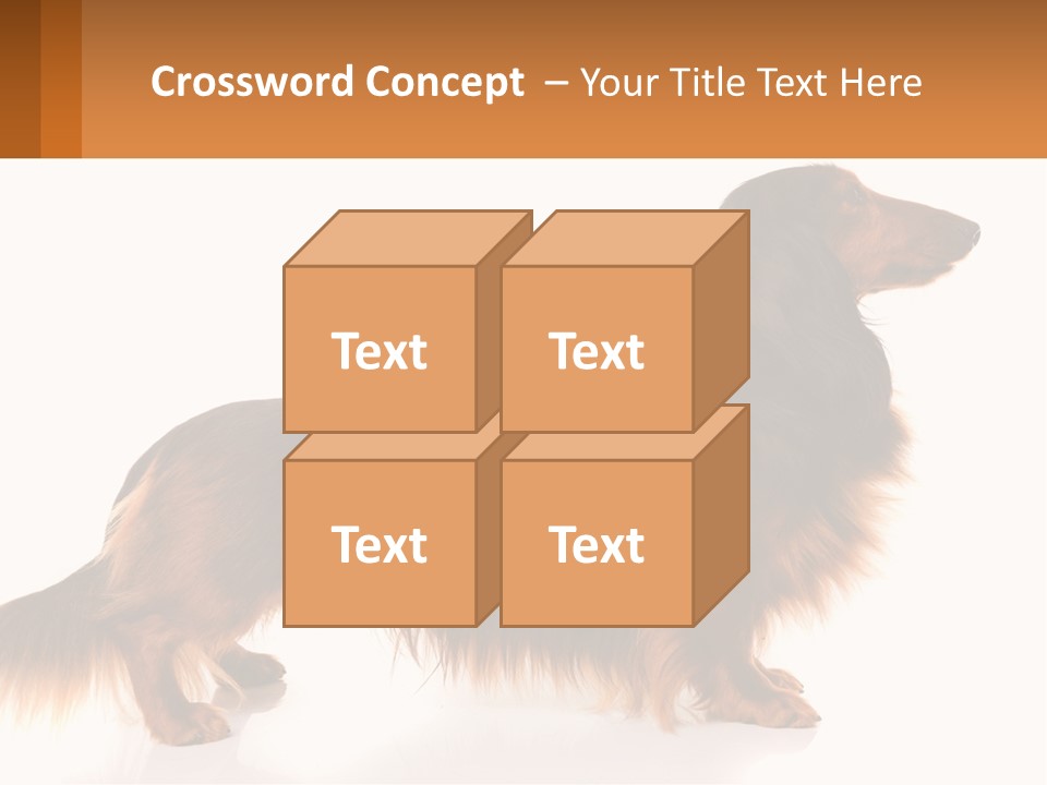 A Brown And Black Dog Standing Next To A Sign PowerPoint Template