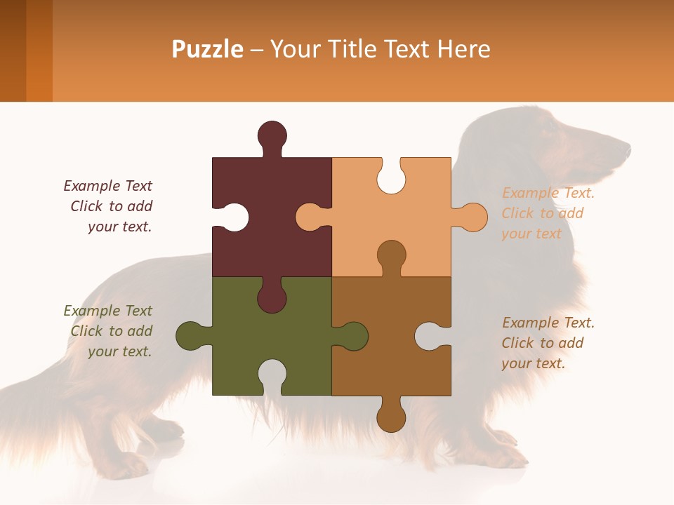 A Brown And Black Dog Standing Next To A Sign PowerPoint Template