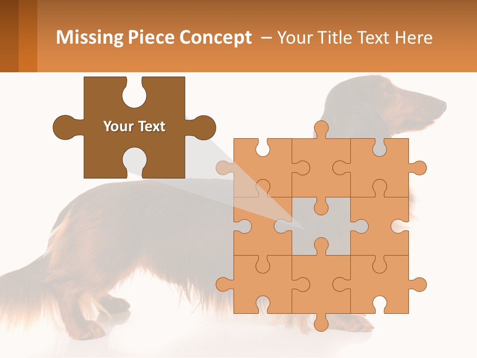 A Brown And Black Dog Standing Next To A Sign PowerPoint Template