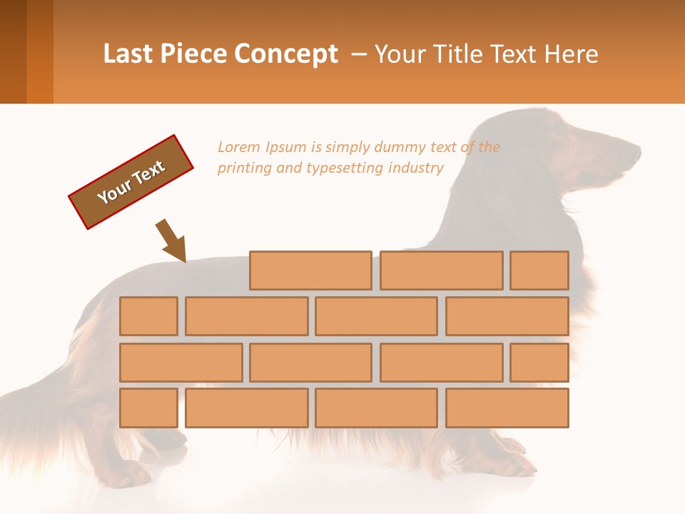 A Brown And Black Dog Standing Next To A Sign PowerPoint Template