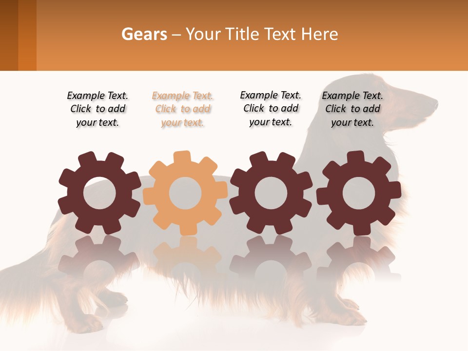 A Brown And Black Dog Standing Next To A Sign PowerPoint Template