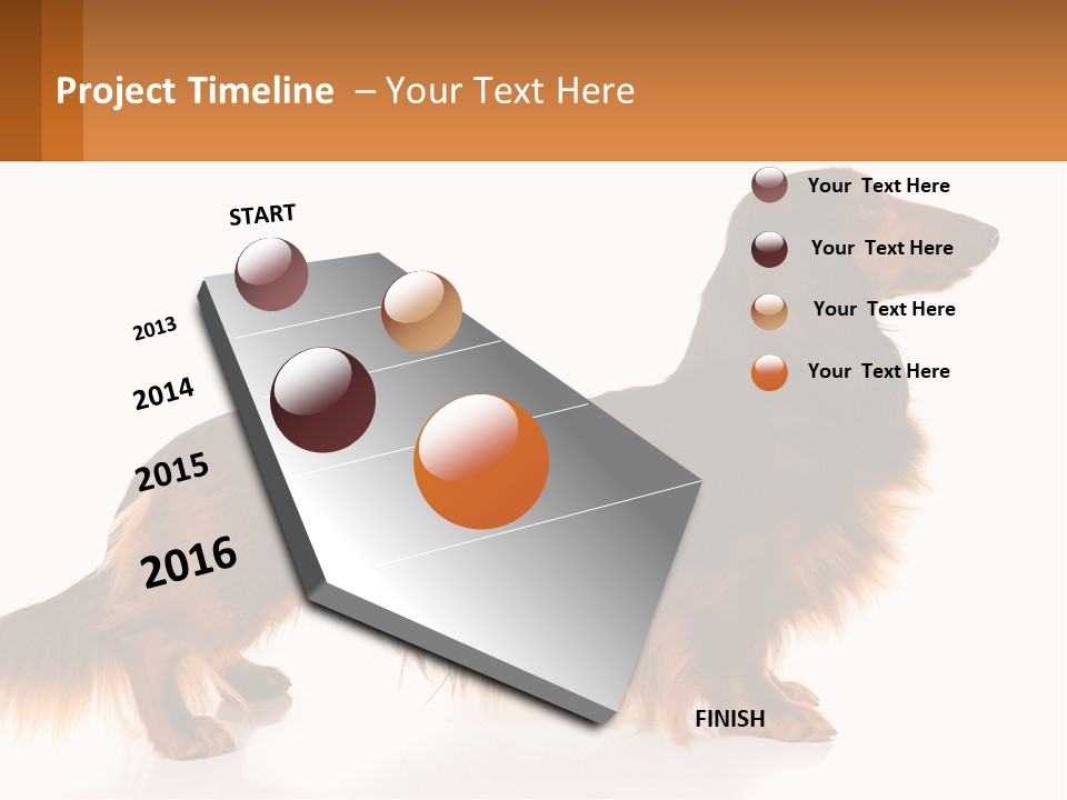 A Brown And Black Dog Standing Next To A Sign PowerPoint Template