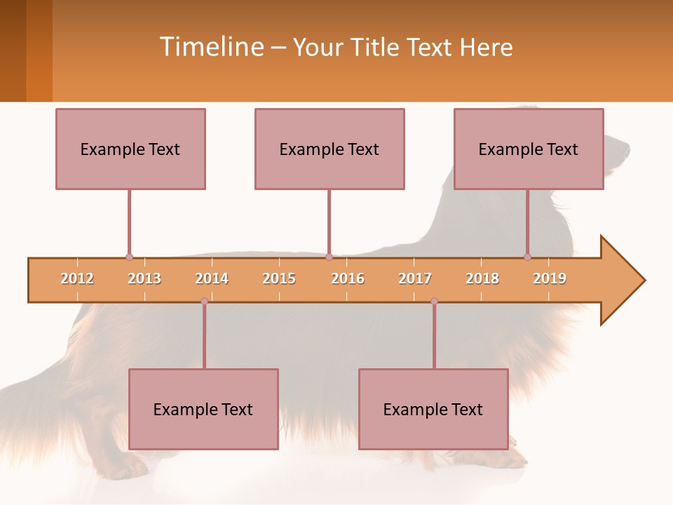 A Brown And Black Dog Standing Next To A Sign PowerPoint Template