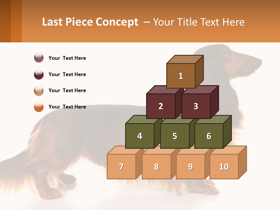 A Brown And Black Dog Standing Next To A Sign PowerPoint Template