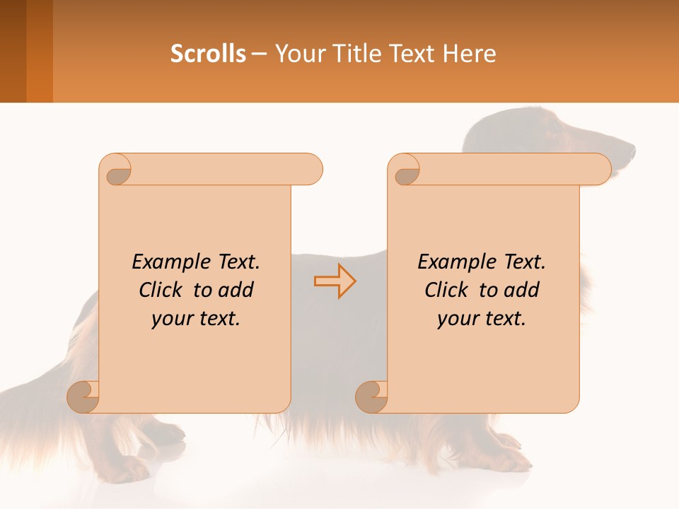 A Brown And Black Dog Standing Next To A Sign PowerPoint Template