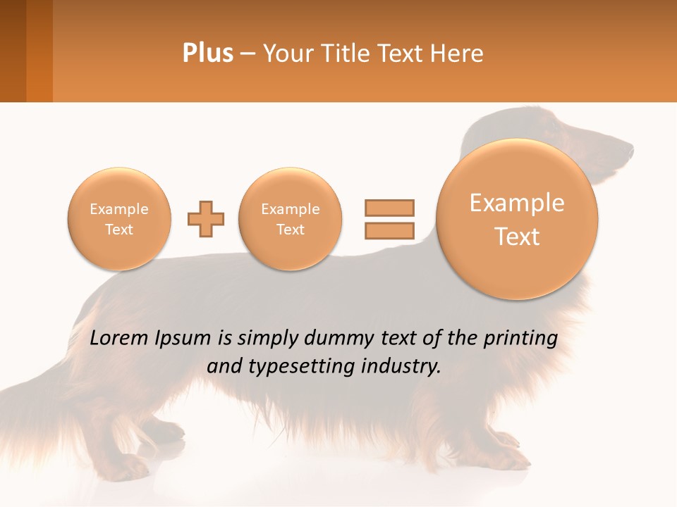 A Brown And Black Dog Standing Next To A Sign PowerPoint Template