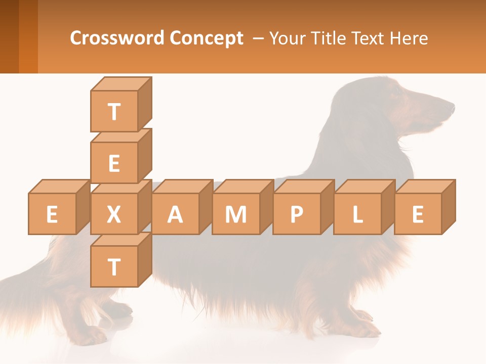 A Brown And Black Dog Standing Next To A Sign PowerPoint Template