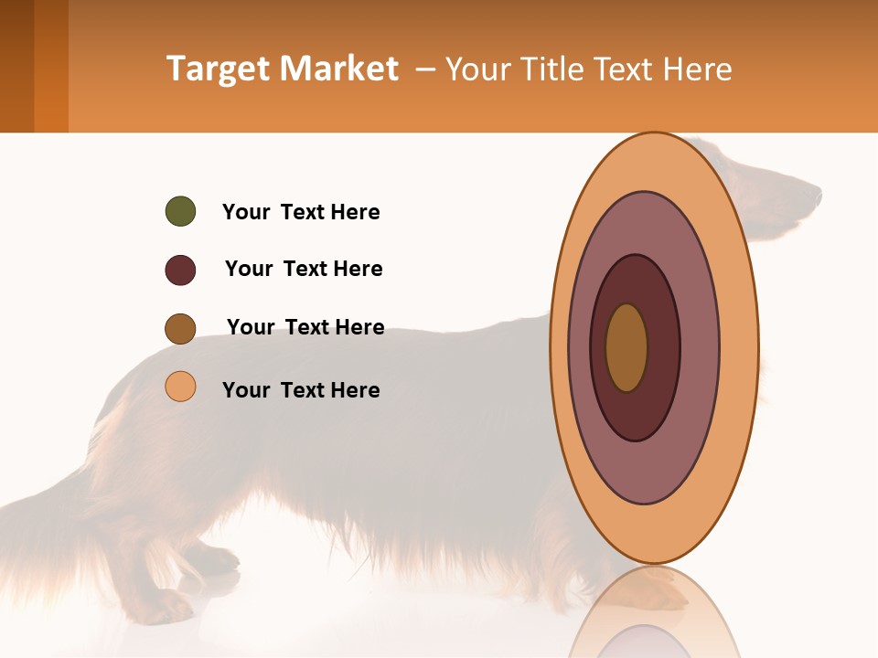 A Brown And Black Dog Standing Next To A Sign PowerPoint Template