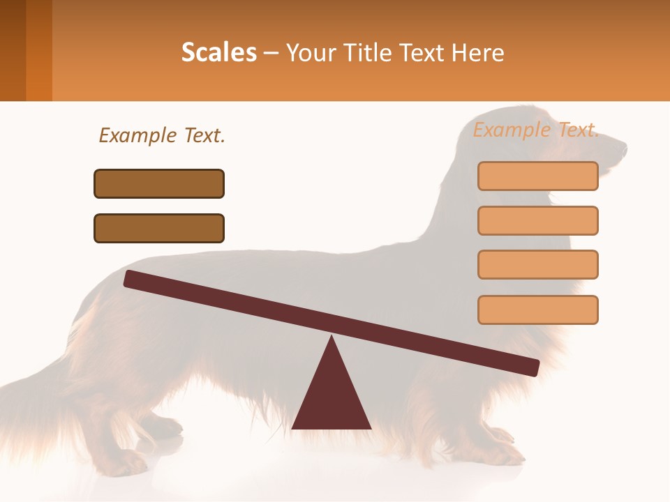 A Brown And Black Dog Standing Next To A Sign PowerPoint Template