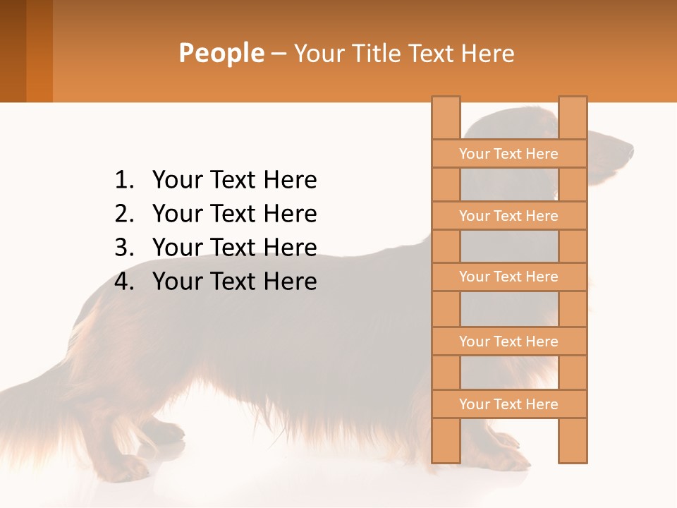 A Brown And Black Dog Standing Next To A Sign PowerPoint Template