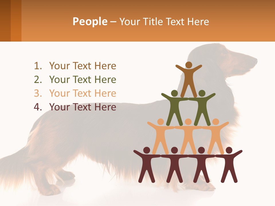 A Brown And Black Dog Standing Next To A Sign PowerPoint Template