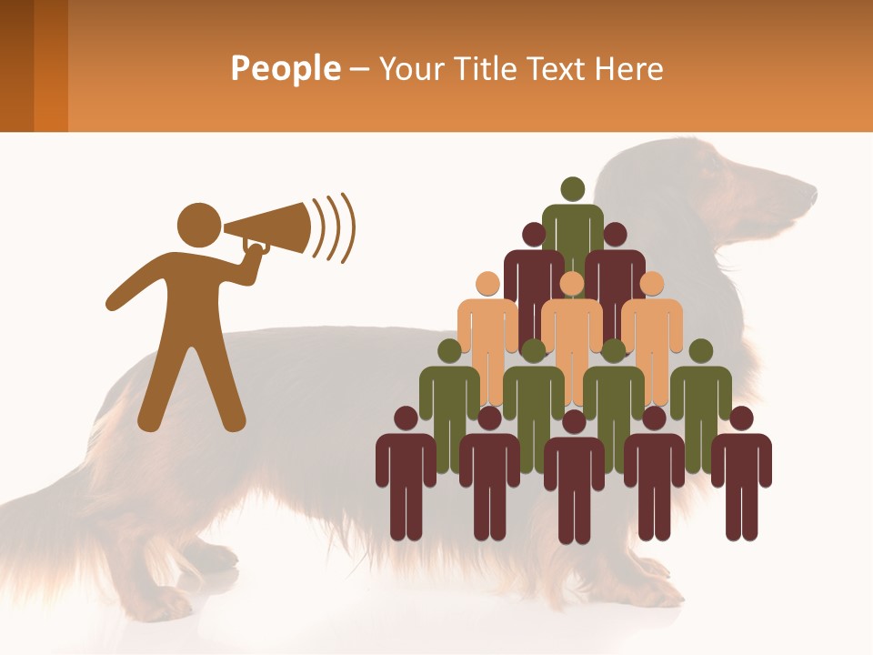 A Brown And Black Dog Standing Next To A Sign PowerPoint Template