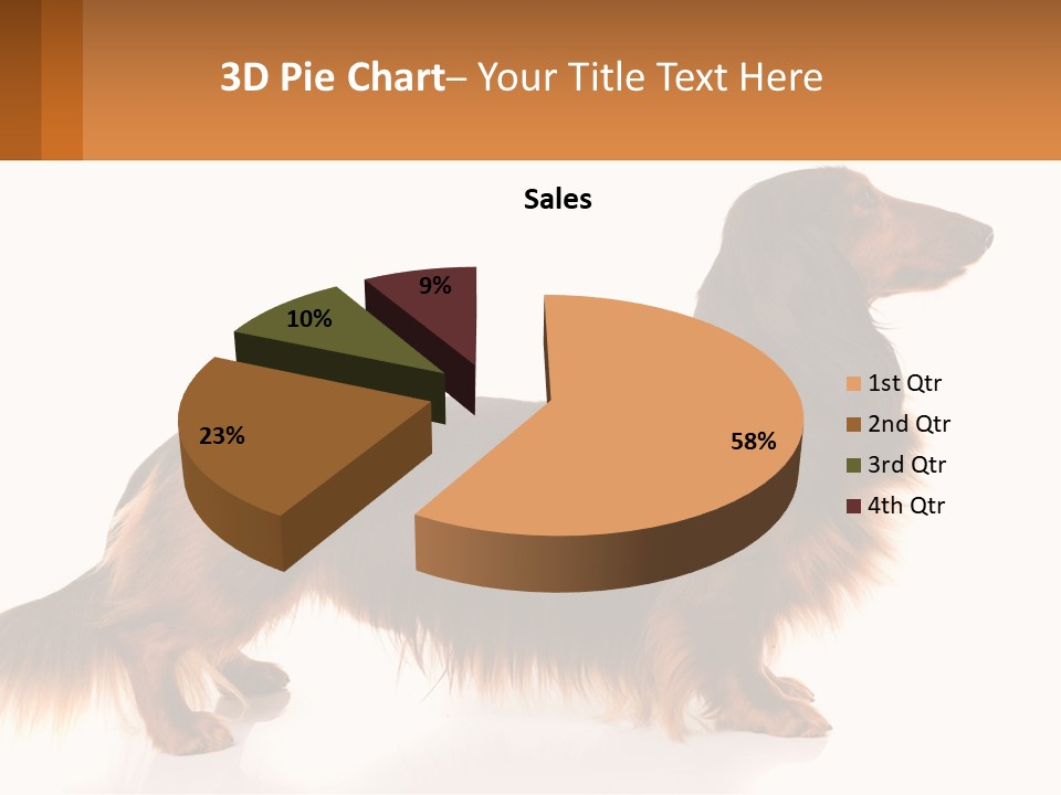 A Brown And Black Dog Standing Next To A Sign PowerPoint Template
