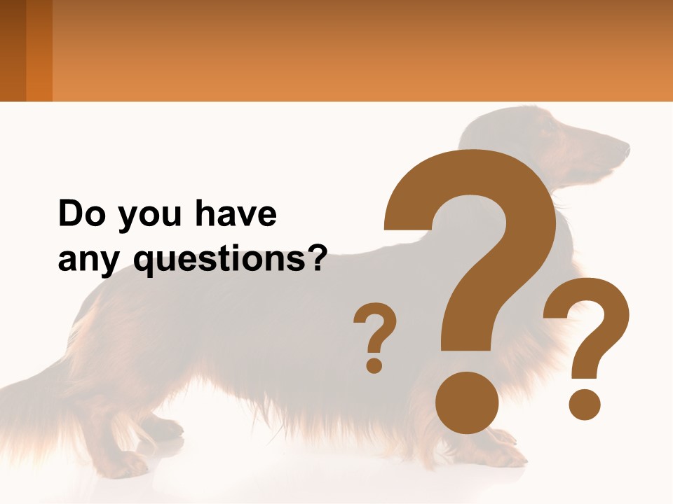 A Brown And Black Dog Standing Next To A Sign PowerPoint Template