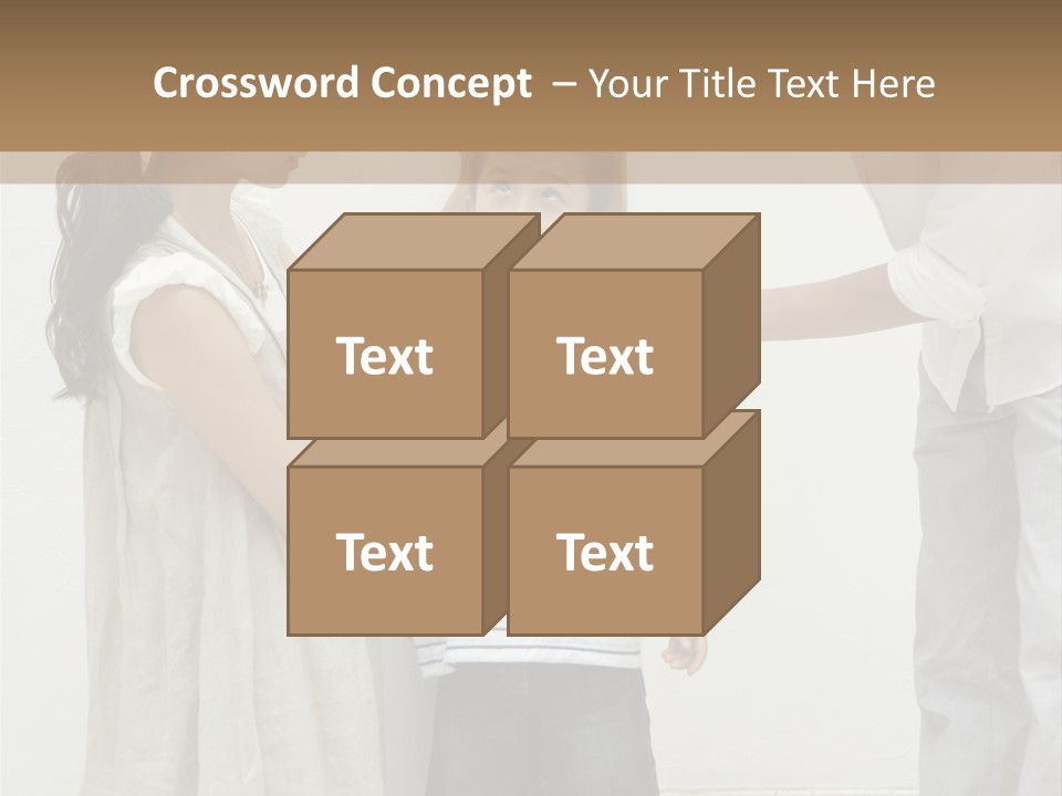 A Young Boy Is Getting His Hair Cut By A Woman PowerPoint Template
