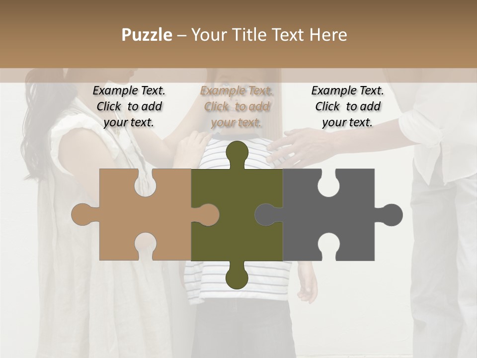 A Young Boy Is Getting His Hair Cut By A Woman PowerPoint Template