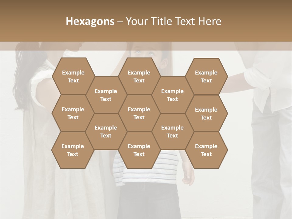 A Young Boy Is Getting His Hair Cut By A Woman PowerPoint Template