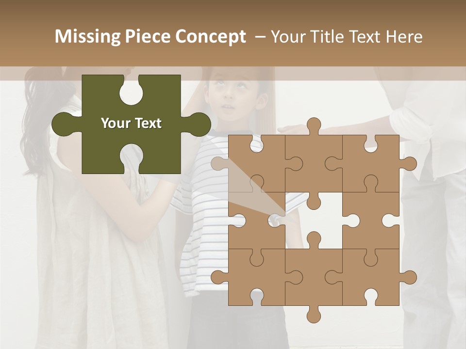 A Young Boy Is Getting His Hair Cut By A Woman PowerPoint Template