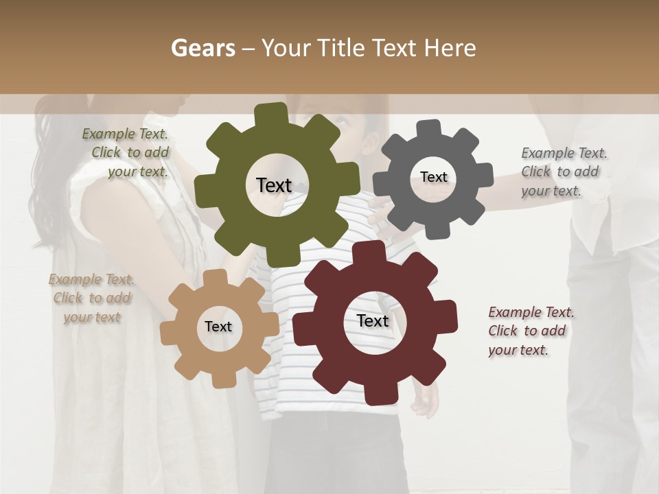 A Young Boy Is Getting His Hair Cut By A Woman PowerPoint Template