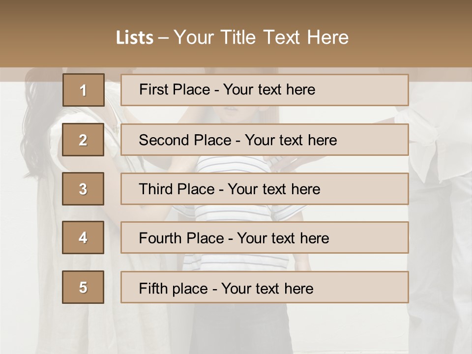 A Young Boy Is Getting His Hair Cut By A Woman PowerPoint Template