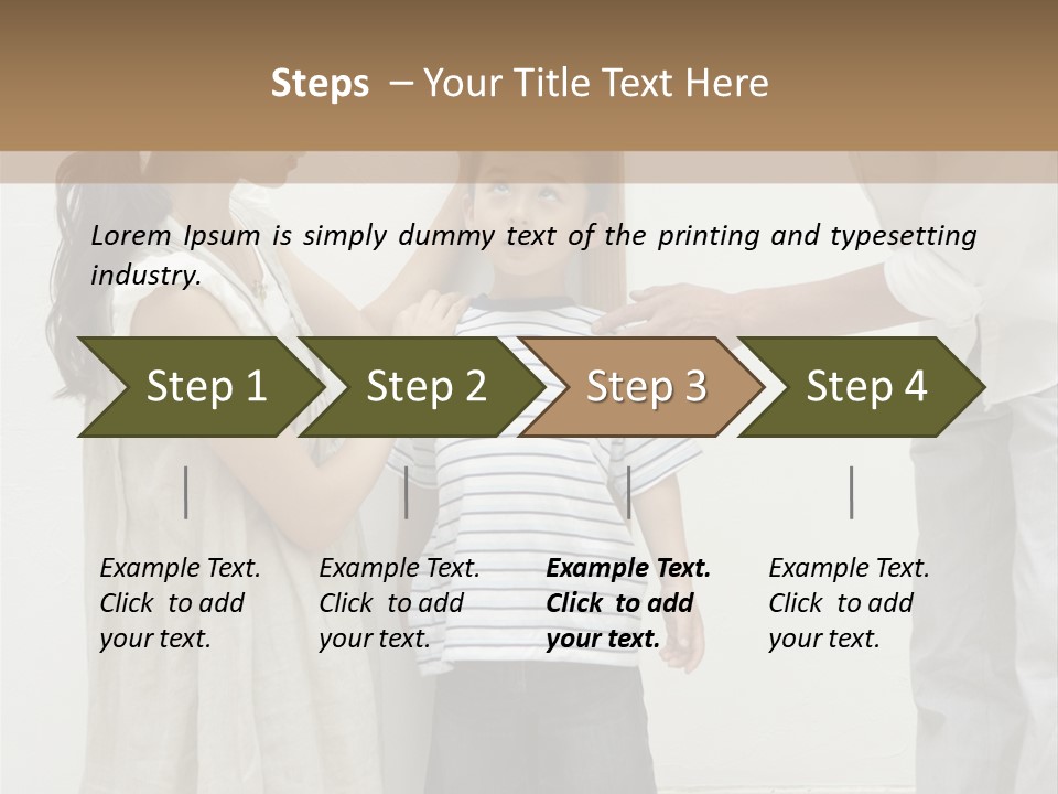 A Young Boy Is Getting His Hair Cut By A Woman PowerPoint Template
