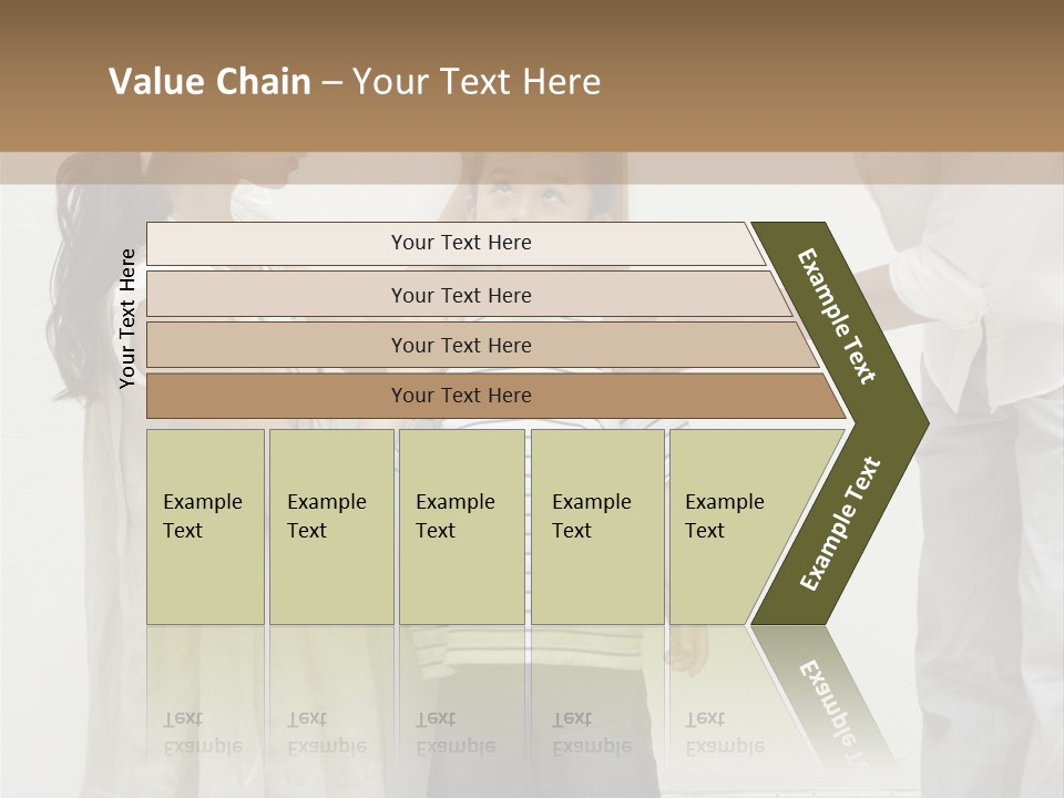 A Young Boy Is Getting His Hair Cut By A Woman PowerPoint Template