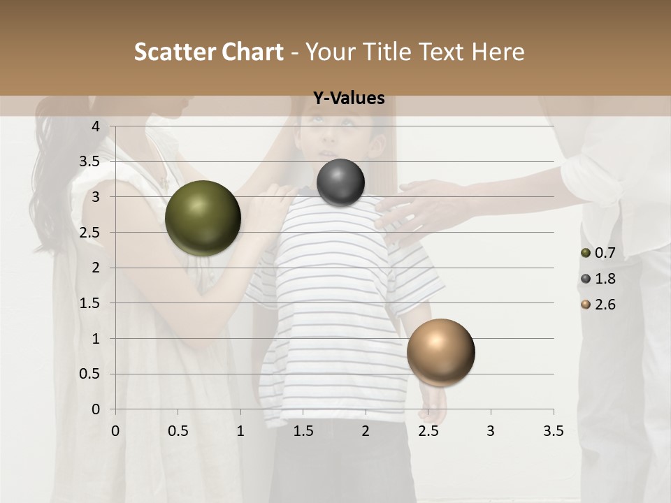 A Young Boy Is Getting His Hair Cut By A Woman PowerPoint Template