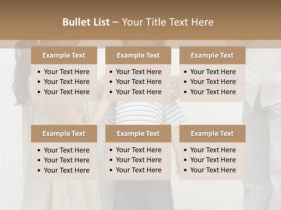 A Young Boy Is Getting His Hair Cut By A Woman PowerPoint Template