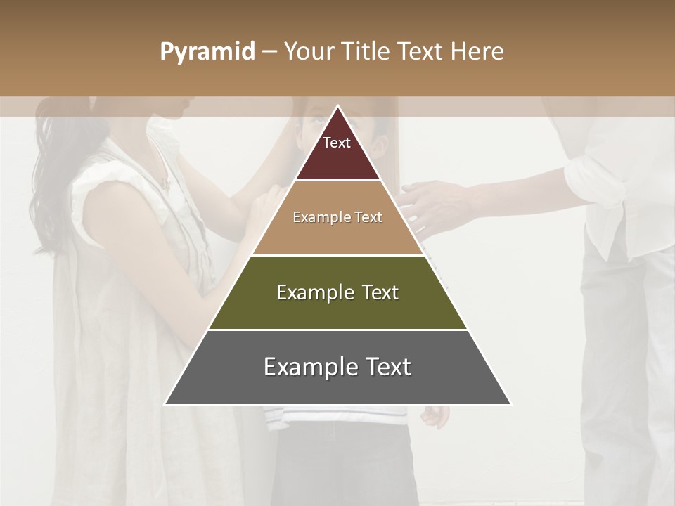 A Young Boy Is Getting His Hair Cut By A Woman PowerPoint Template