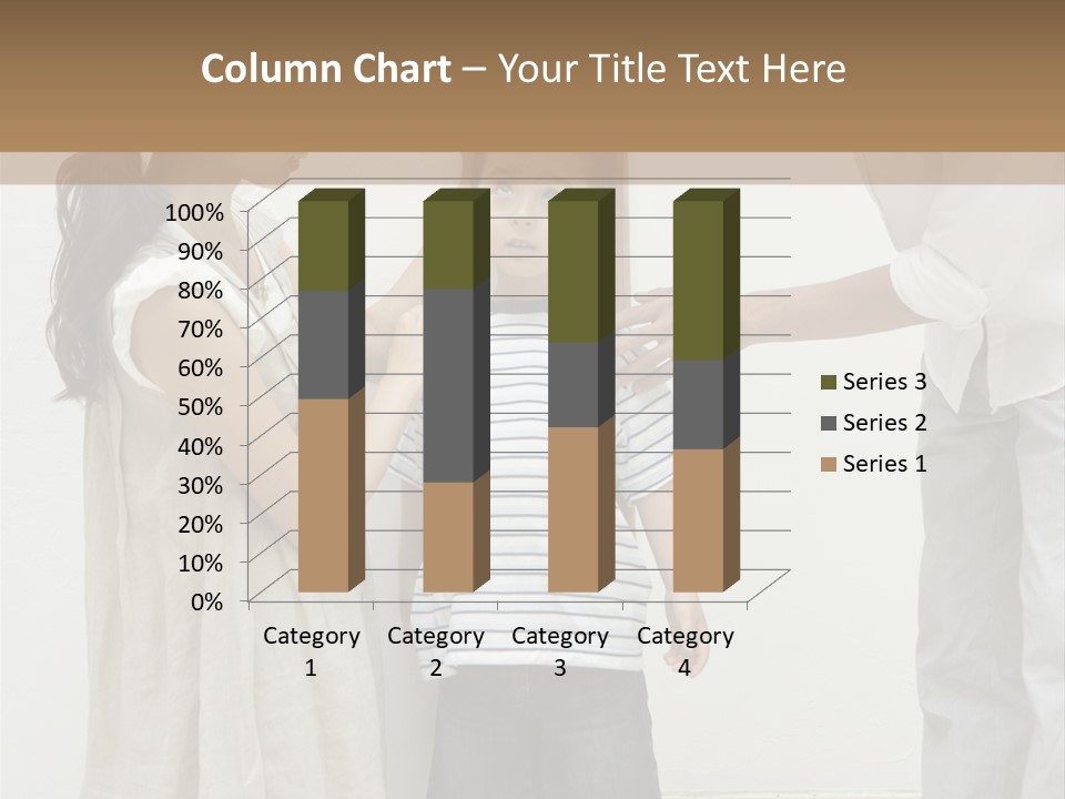 A Young Boy Is Getting His Hair Cut By A Woman PowerPoint Template
