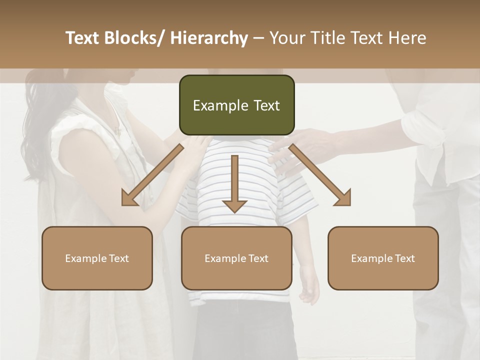 A Young Boy Is Getting His Hair Cut By A Woman PowerPoint Template