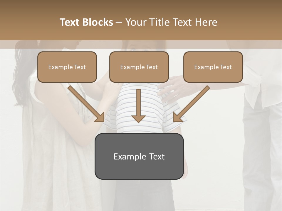 A Young Boy Is Getting His Hair Cut By A Woman PowerPoint Template