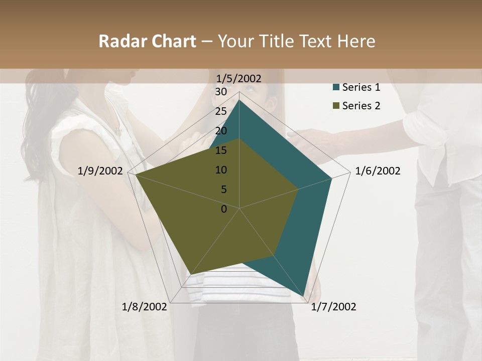 A Young Boy Is Getting His Hair Cut By A Woman PowerPoint Template