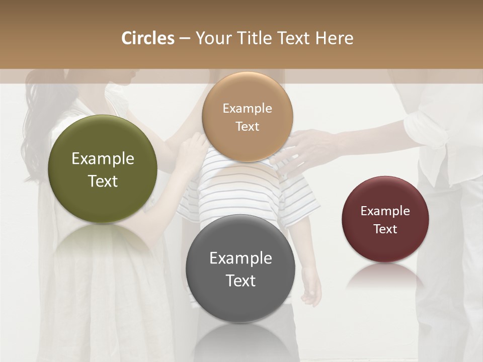 A Young Boy Is Getting His Hair Cut By A Woman PowerPoint Template