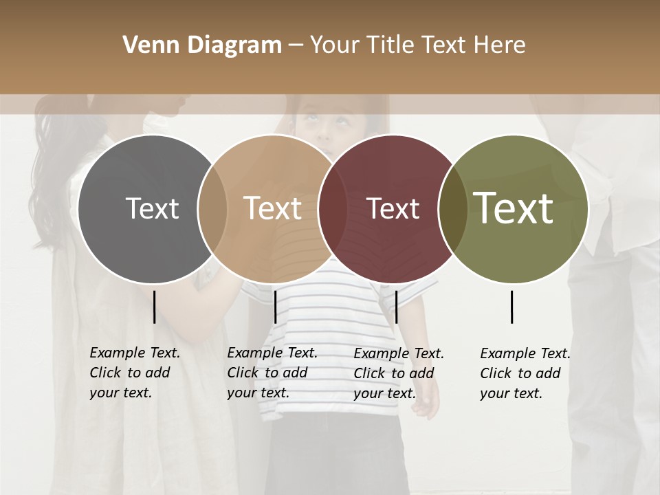 A Young Boy Is Getting His Hair Cut By A Woman PowerPoint Template