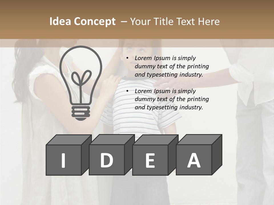 A Young Boy Is Getting His Hair Cut By A Woman PowerPoint Template