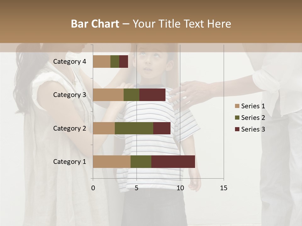 A Young Boy Is Getting His Hair Cut By A Woman PowerPoint Template