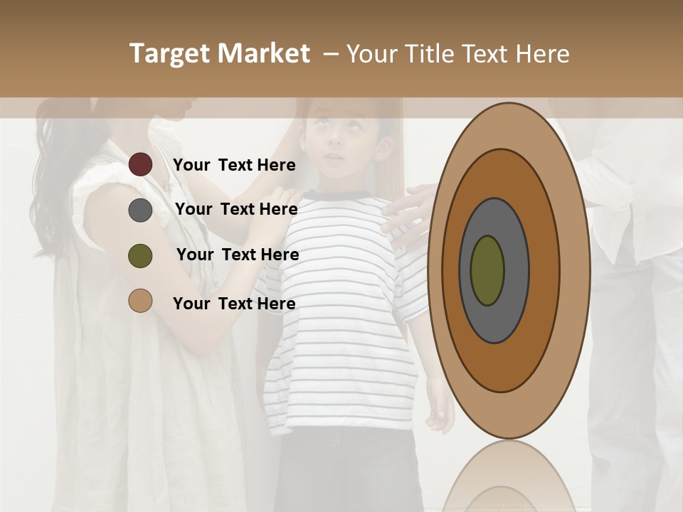 A Young Boy Is Getting His Hair Cut By A Woman PowerPoint Template