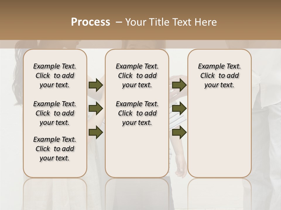 A Young Boy Is Getting His Hair Cut By A Woman PowerPoint Template