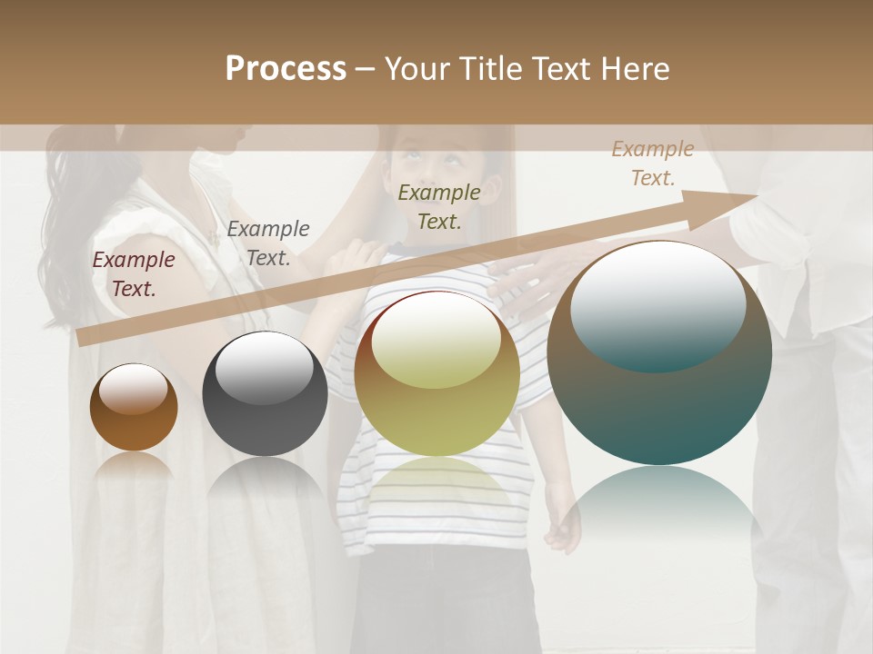 A Young Boy Is Getting His Hair Cut By A Woman PowerPoint Template