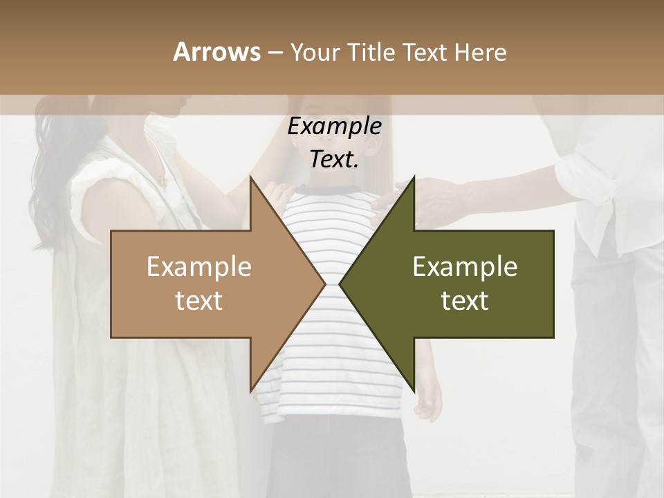 A Young Boy Is Getting His Hair Cut By A Woman PowerPoint Template