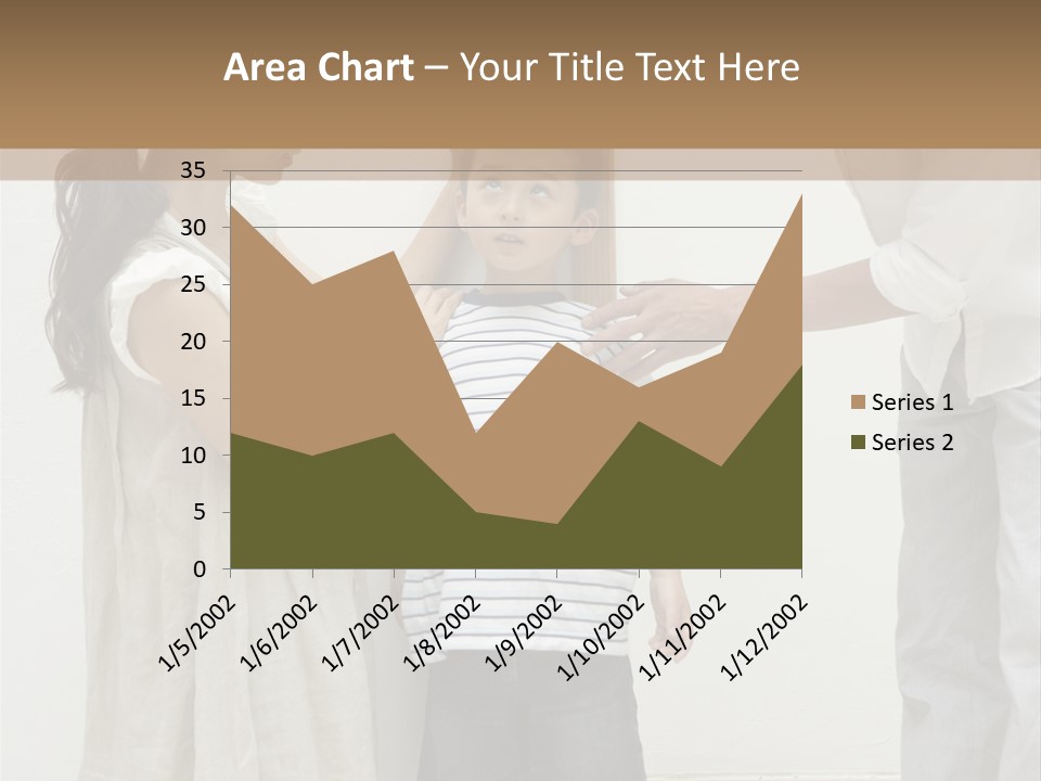 A Young Boy Is Getting His Hair Cut By A Woman PowerPoint Template