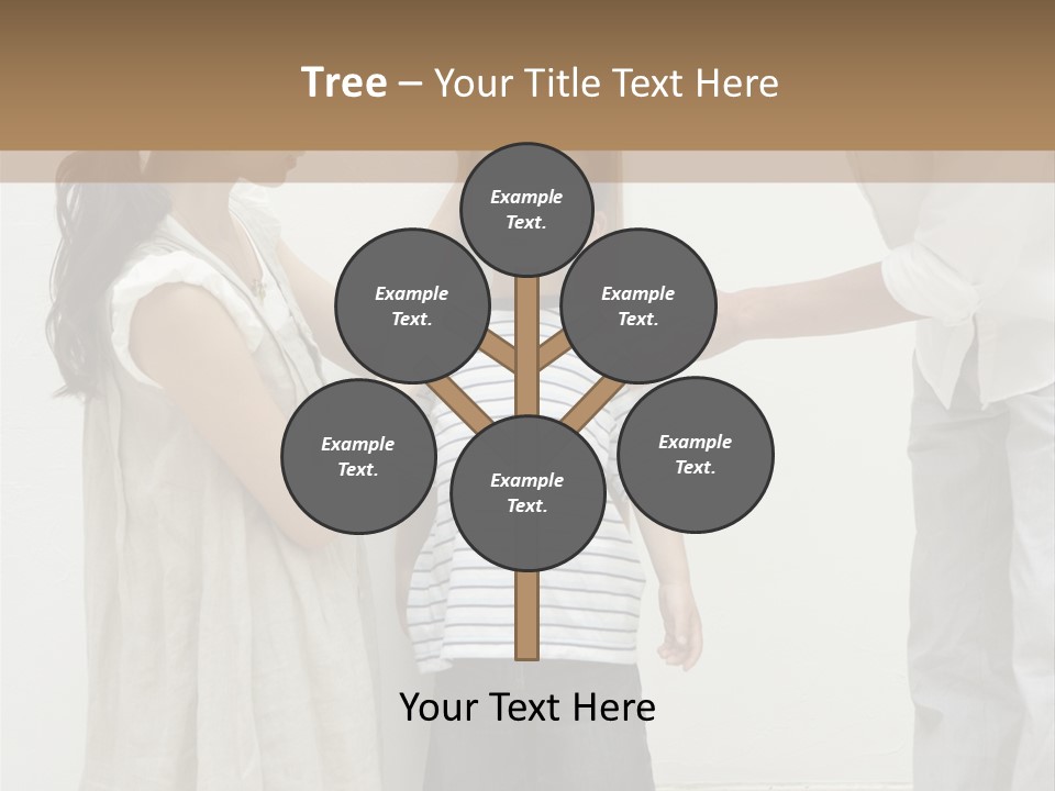 A Young Boy Is Getting His Hair Cut By A Woman PowerPoint Template