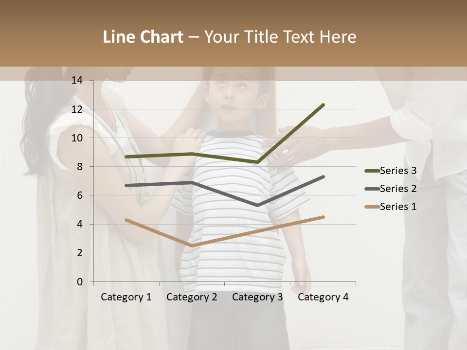 A Young Boy Is Getting His Hair Cut By A Woman PowerPoint Template