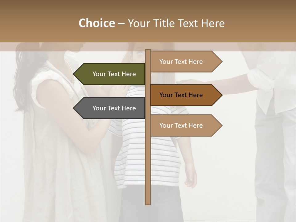 A Young Boy Is Getting His Hair Cut By A Woman PowerPoint Template