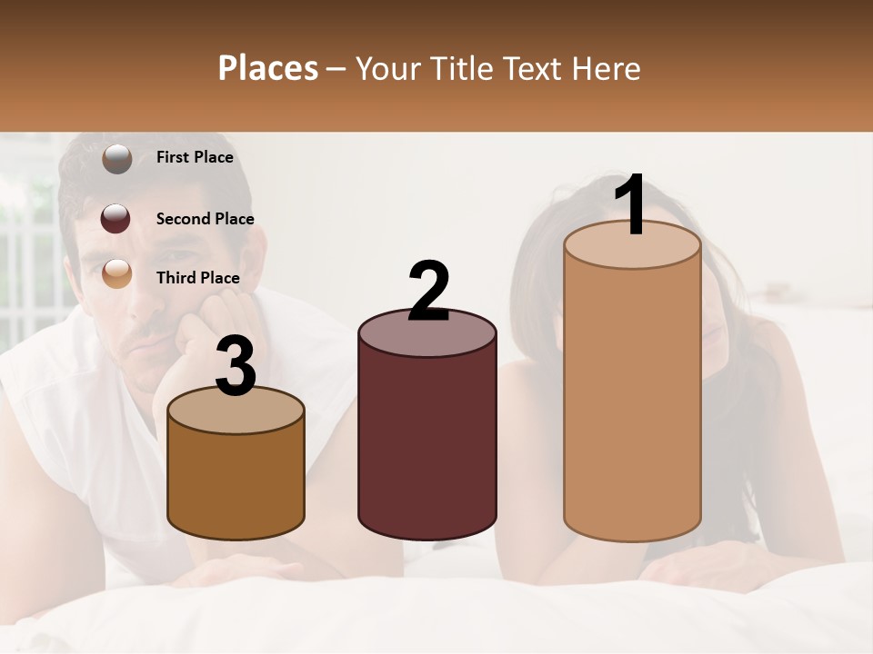 A Man And A Woman Laying On A Bed PowerPoint Template